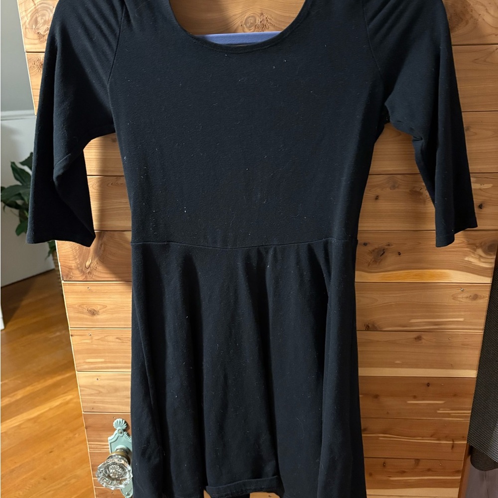 Express Black 3/4 Sleeve Dress